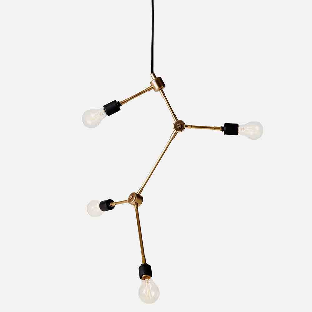franklin chandelier brass